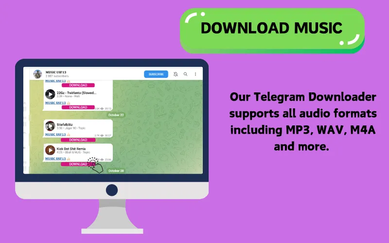 Telegram MP3 downloader